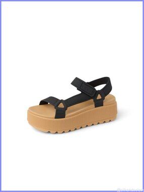 Platform Slingback Waterproof Flip-Flop Sandals Adjustable Strap